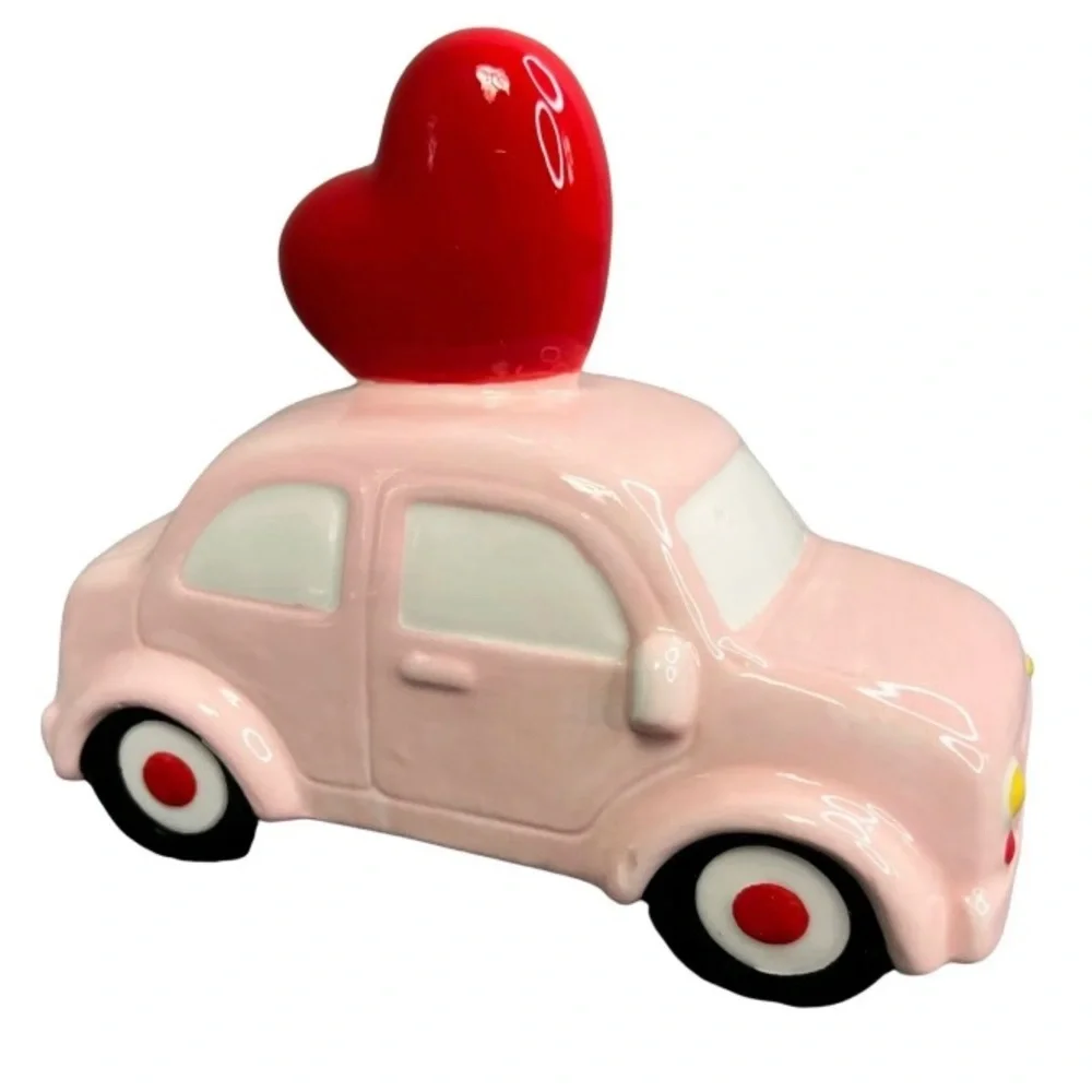 Spritz Target Ceramic Valentine's Day Car Love Bug Pink Red Heart Tier Tray Deco - Picture 1 of 5